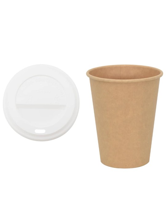 Papírové kelímky na kávu s víčky 1000 pcs 12oz 300ml