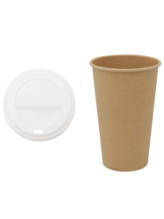 Papírové kelímky na kávu s víčky 1000 pcs 16oz 400ml