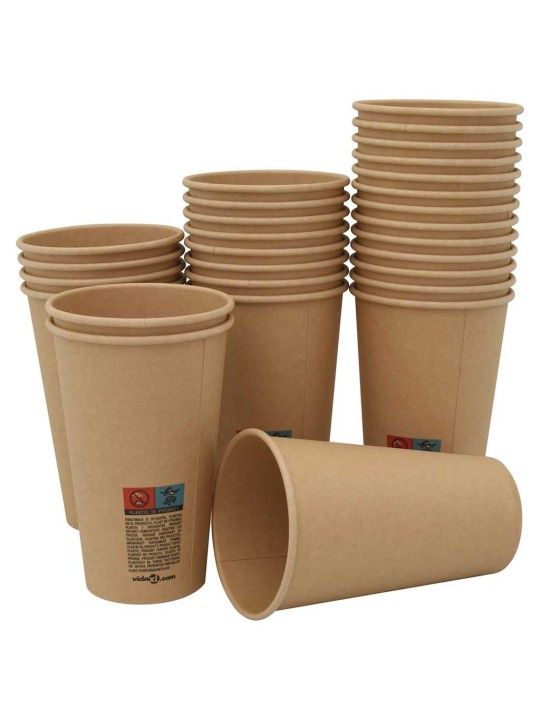 Papírové kelímky na kávu s víčky 1000 pcs 16oz 400ml
