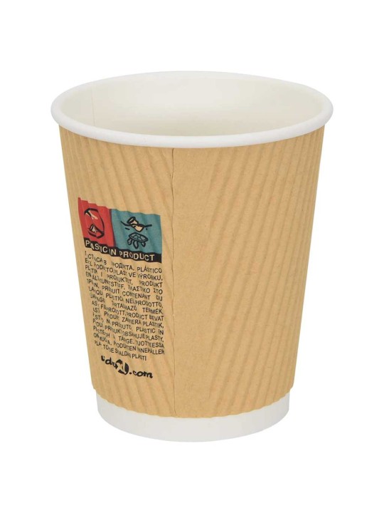 Papírové kelímky na kávu s víčky 1000 pcs 8oz 200ml