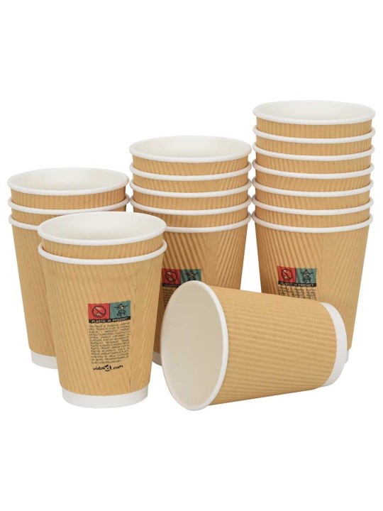 Papírové kelímky na kávu s víčky 1000 pcs 12oz 300ml