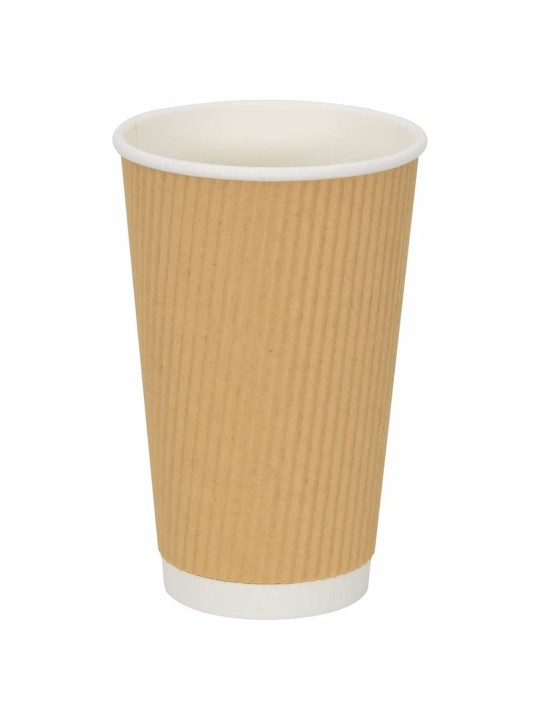 Papírové kelímky na kávu s víčky 1000 pcs 16oz 400ml