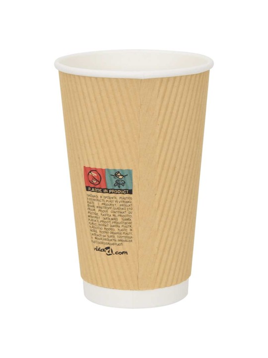 Papírové kelímky na kávu s víčky 1000 pcs 16oz 400ml