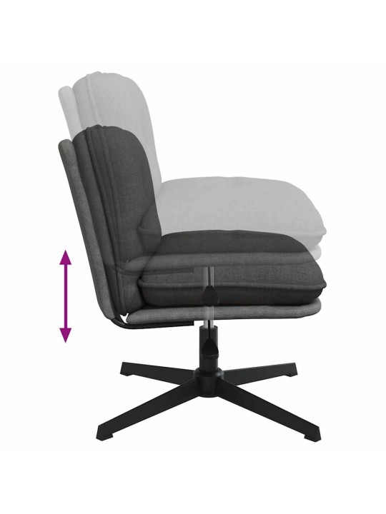 Otočná kancelářská židle tmavě šedá textil