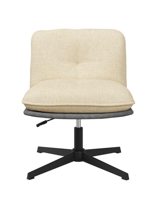 Otočná kancelářská židle krémová textil