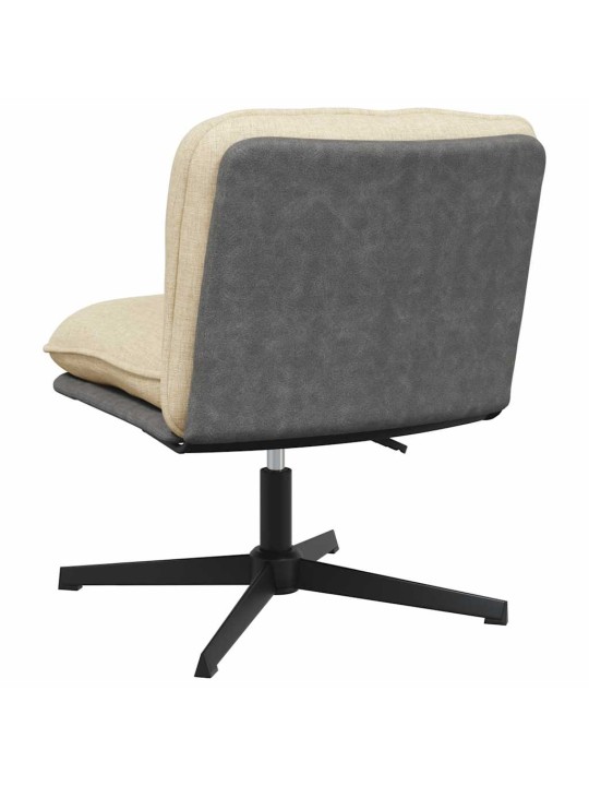 Otočná kancelářská židle krémová textil