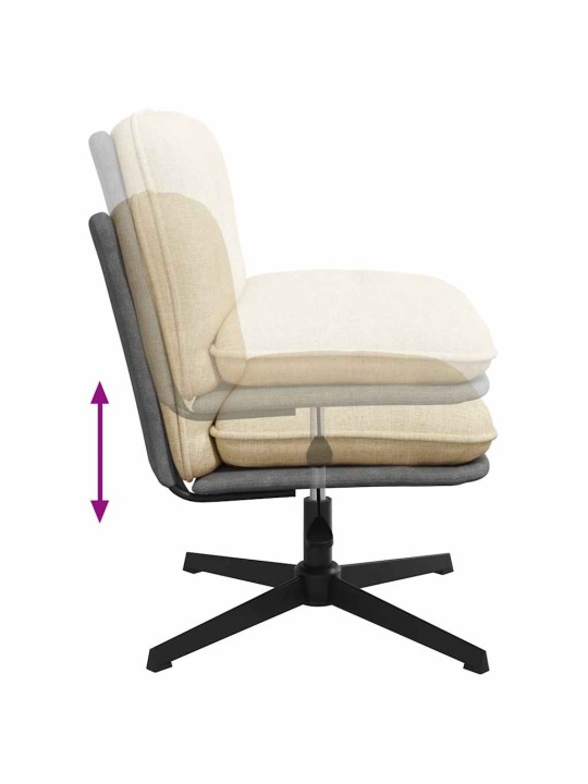 Otočná kancelářská židle krémová textil