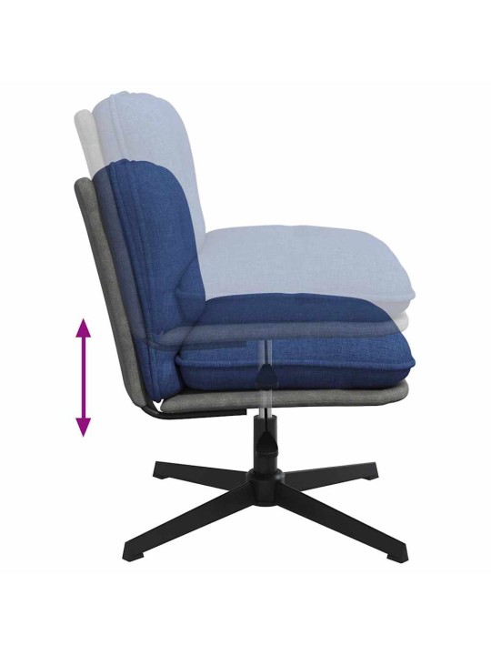 Otočná kancelářská židle modrá textil