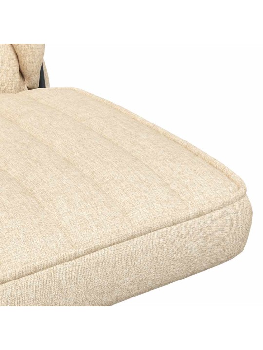 Otočná kancelářská židle krémová textil