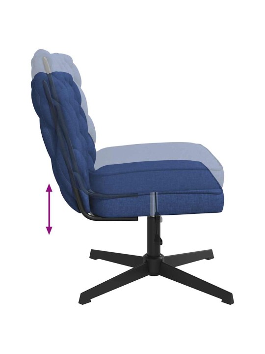 Otočná kancelářská židle modrá textil