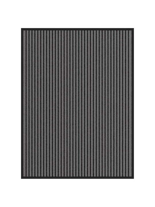 Vidaxl rohožka stripe černá a šedá 90x120 cm