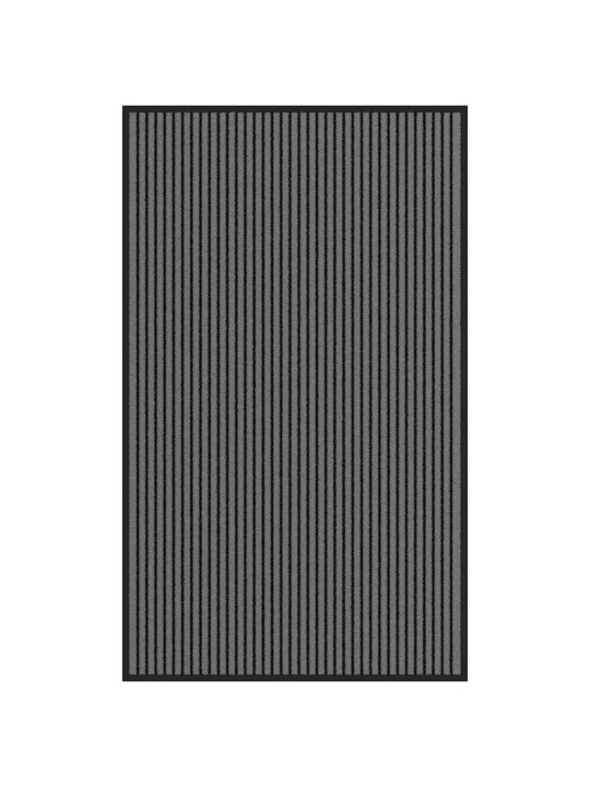 Vidaxl rohožka stripe černá a šedá 90x150 cm