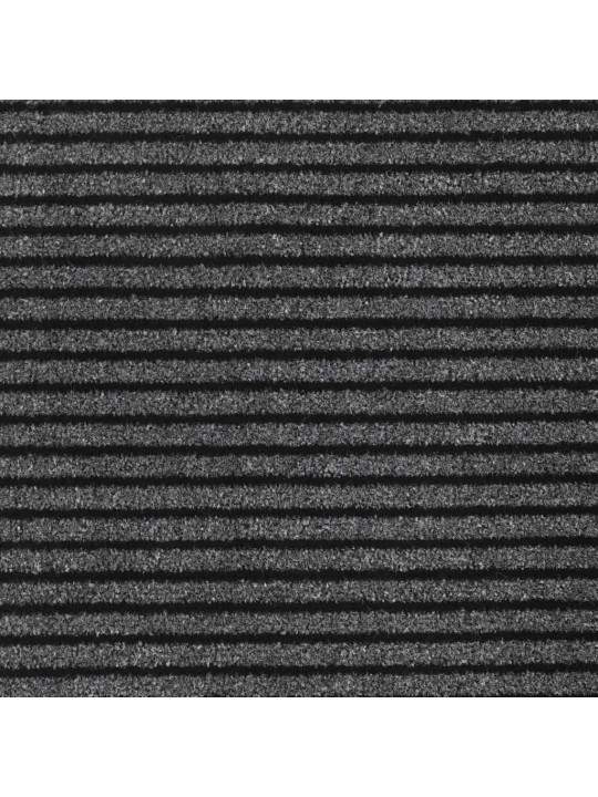 Vidaxl rohožka stripe černá a šedá 90x150 cm