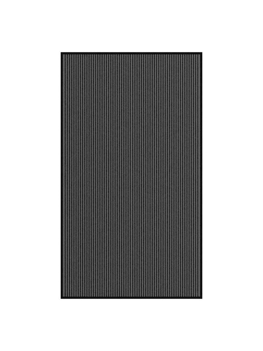 Vidaxl rohožka stripe černá a šedá 115x200 cm