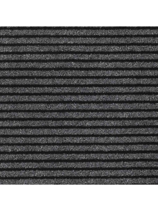 Vidaxl rohožka stripe černá a šedá 115x200 cm