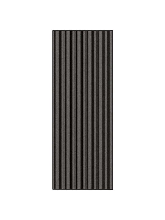 Vidaxl rohožka stripe černá a šedá 115x300 cm