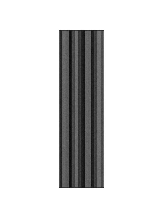 Vidaxl rohožka stripe černá a šedá 115x400 cm