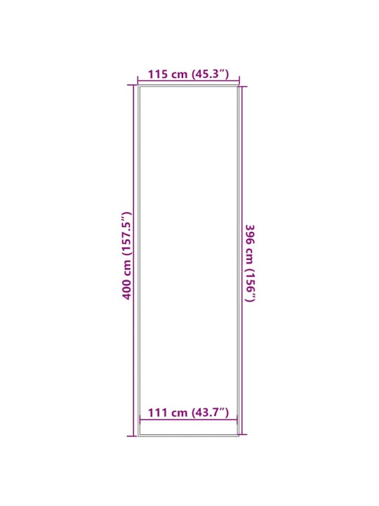 Vidaxl rohožka stripe černá a šedá 115x400 cm