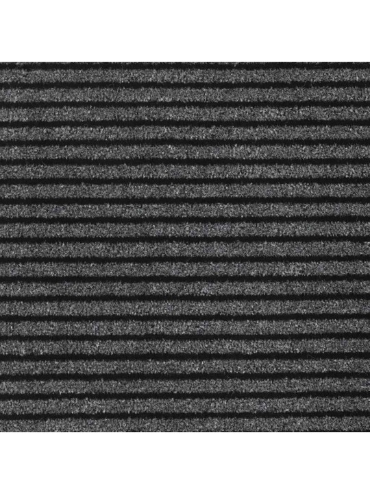 Vidaxl rohožka stripe černá a šedá 115x500 cm