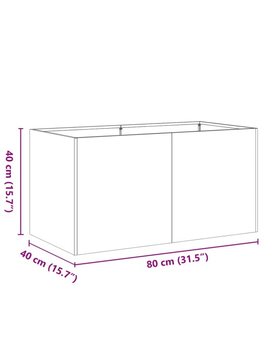 Truhlík 80x40x40 cm nerezová ocel