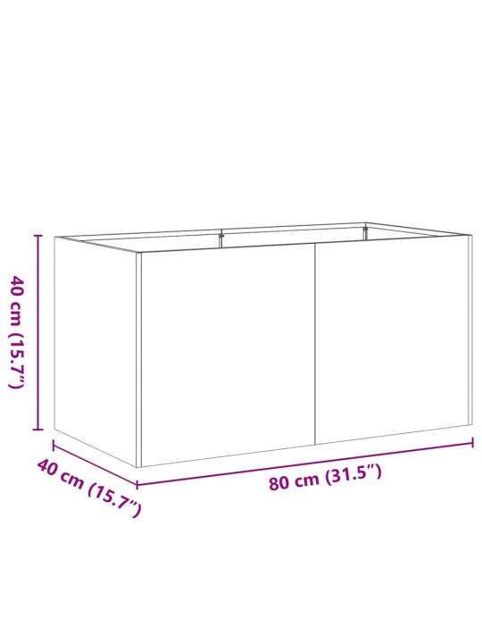Truhlík 80x40x40 cm pozinkovaná ocel