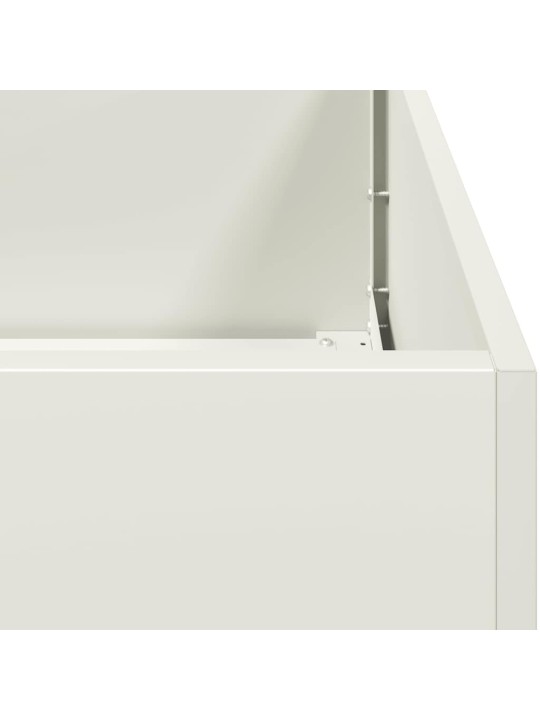 Truhlík bílý 80x40x80 cm ocel válcovaná za studena