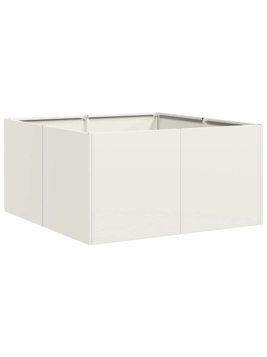 Truhlík bílý 80x80x40 cm ocel válcovaná za studena