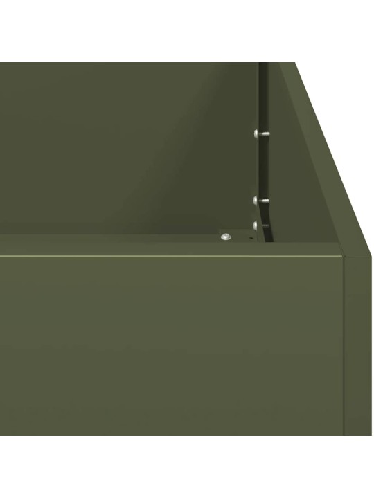 Truhlík olivově zelený 40x80x80 cm ocel