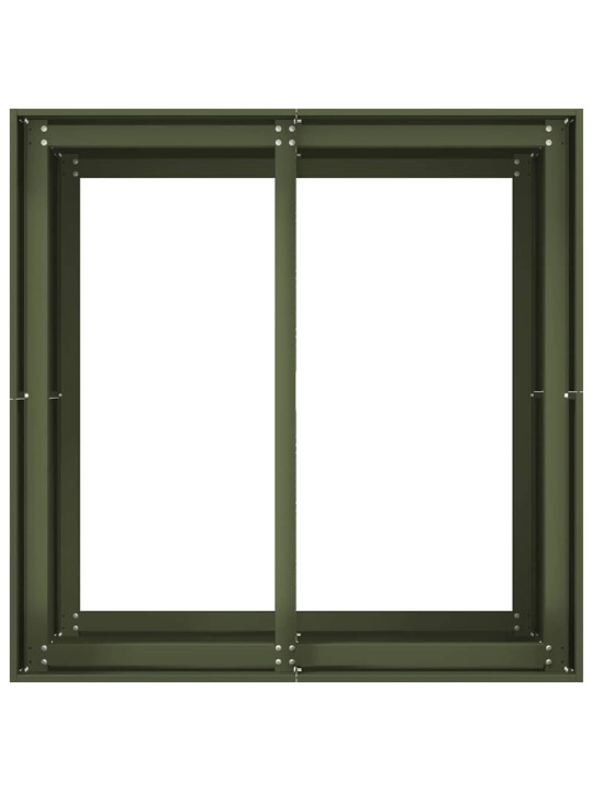 Truhlík olivově zelený 80x80x80 cm ocel