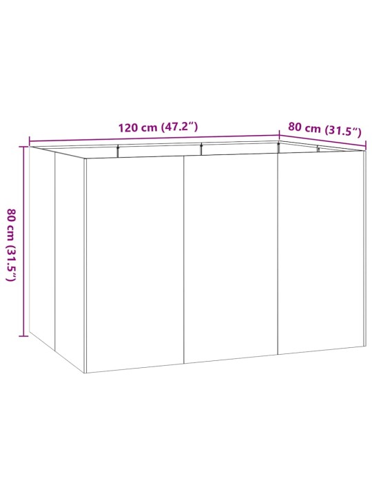 Truhlík 120x80x80 cm pozinkovaná ocel