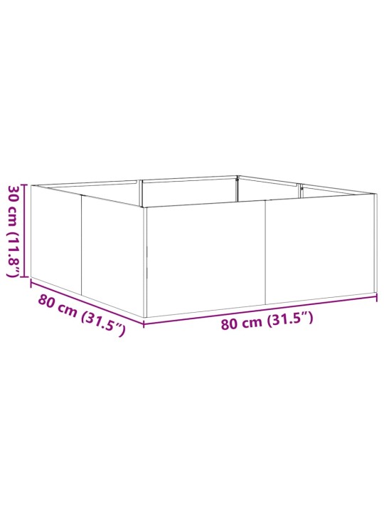 Truhlík 80x80x30 cm pozinkovaná ocel