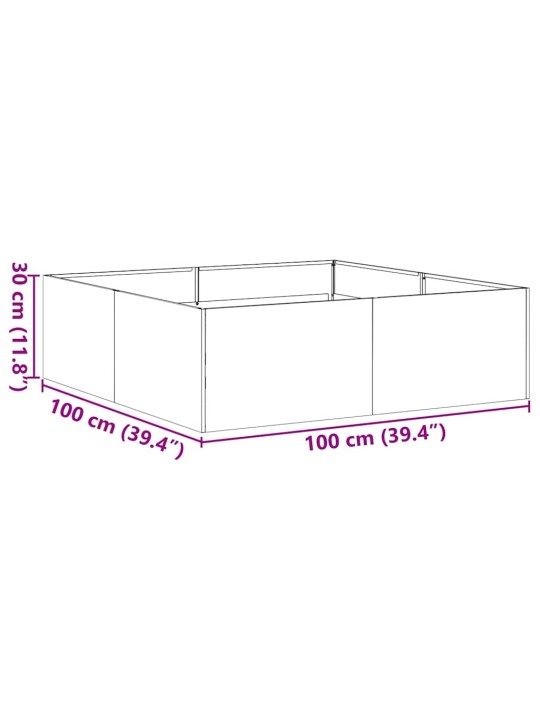 Truhlík 100x100x30 cm pozinkovaná ocel