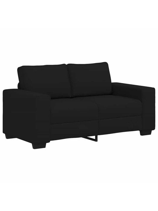 3dílná sedací souprava s poduškami černá textil