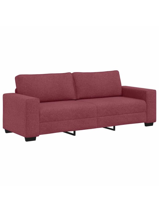 3dílná sedací souprava s poduškami vínová textil