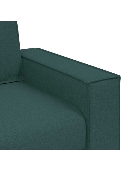 2dílná sedací souprava s poduškami tmavě zelená textil