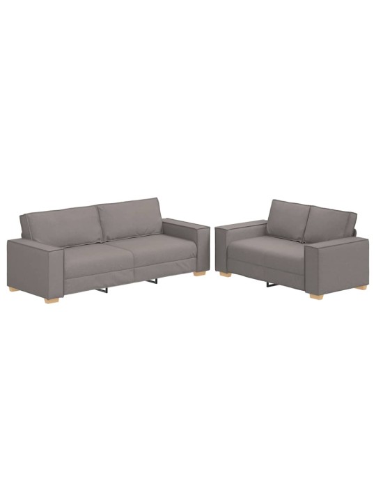 2dílná sedací souprava s poduškami taupe textil