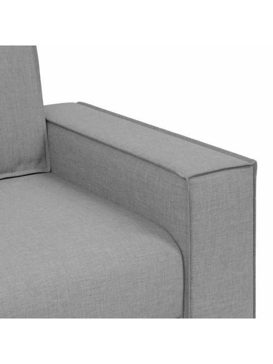 2dílná sedací souprava s poduškami obláčkově šedá textil