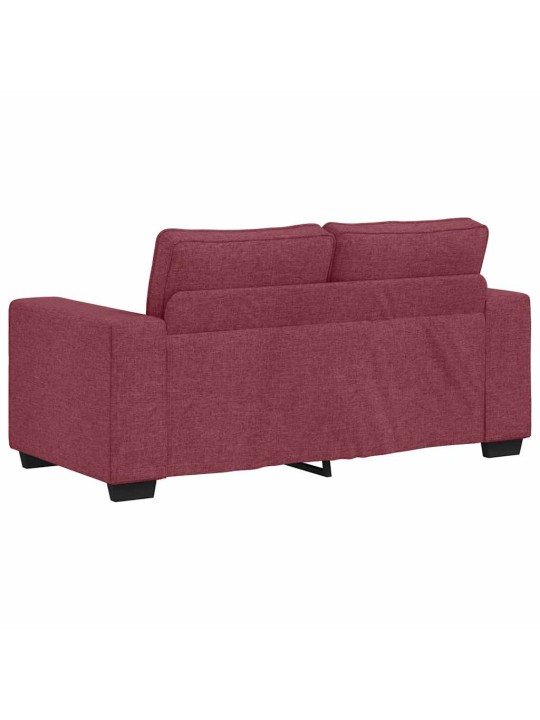 2dílná sedací souprava s poduškami vínová textil