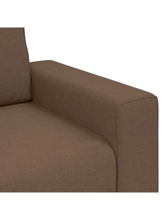 2dílná sedací souprava s poduškami hnědá textil