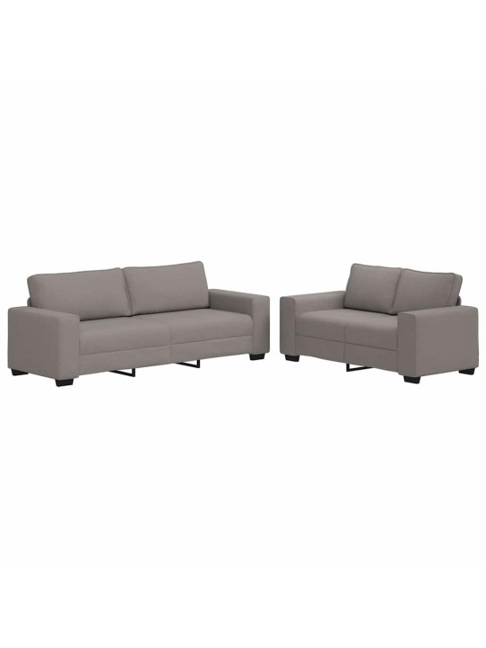 2dílná sedací souprava s poduškami taupe textil