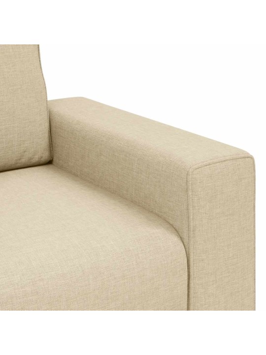 2dílná sedací souprava s poduškami krémová textil