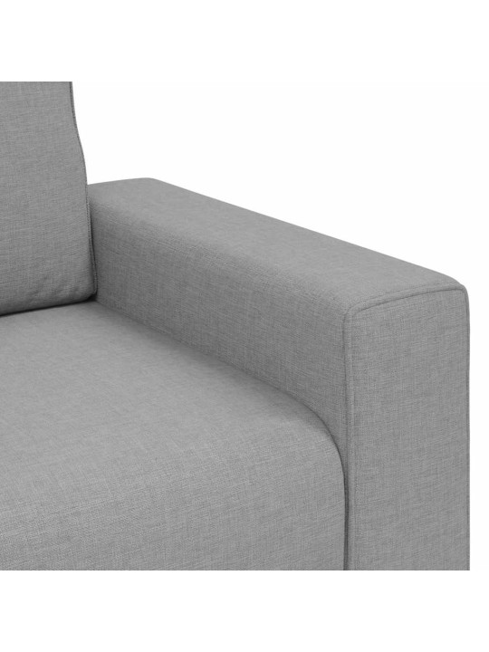 2dílná sedací souprava s poduškami obláčkově šedá textil
