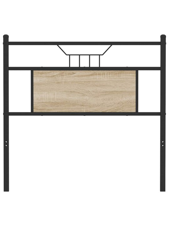 Čelo postele sonoma dub 75 cm dřevo a ocel