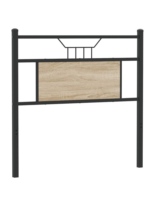 Čelo postele sonoma dub 75 cm dřevo a ocel
