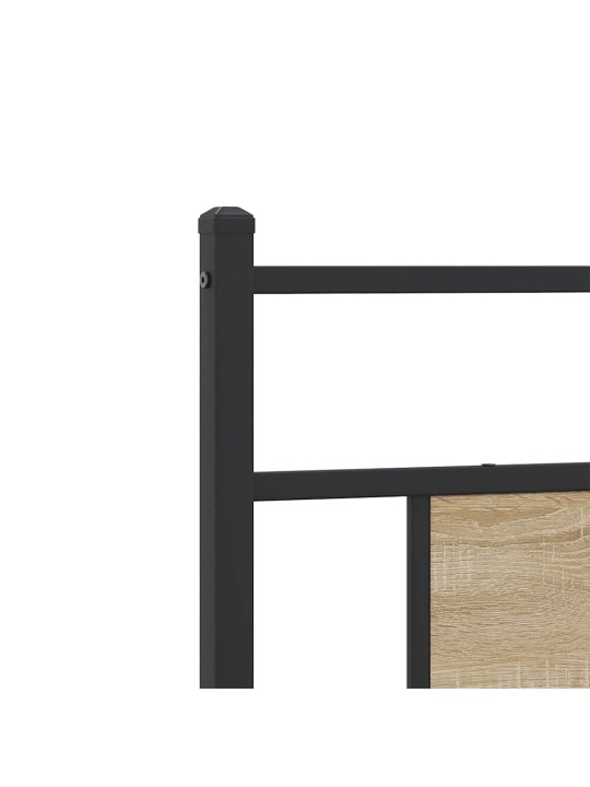 Čelo postele sonoma dub 75 cm dřevo a ocel