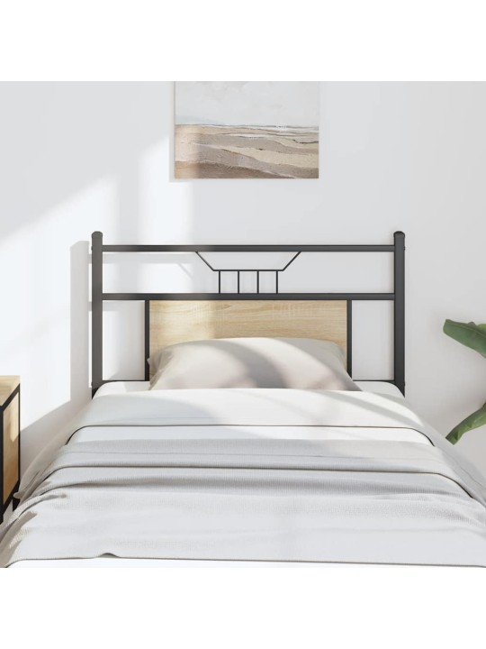 Čelo postele sonoma dub 80 cm dřevěné a ocelové konstrukce