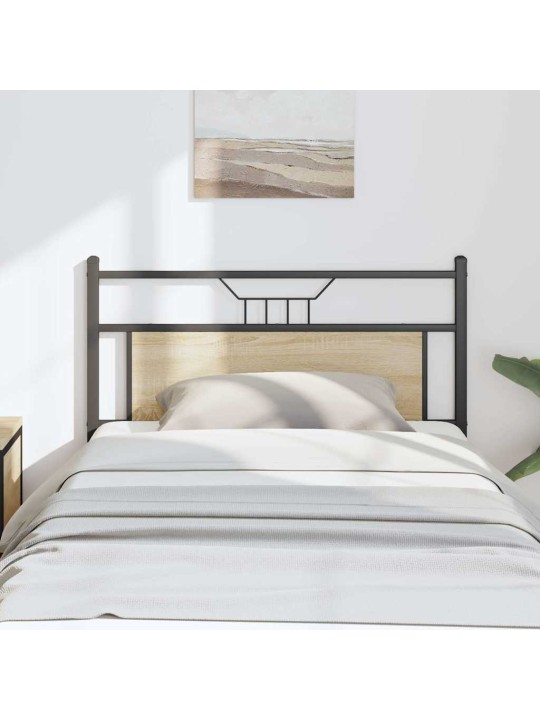 Čelo postele sonoma dub 107 cm dřevěné a ocelové konstrukce