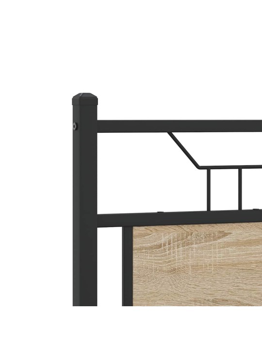 Čelo postele sonoma dub 120 cm dřevěné a ocelové konstrukce