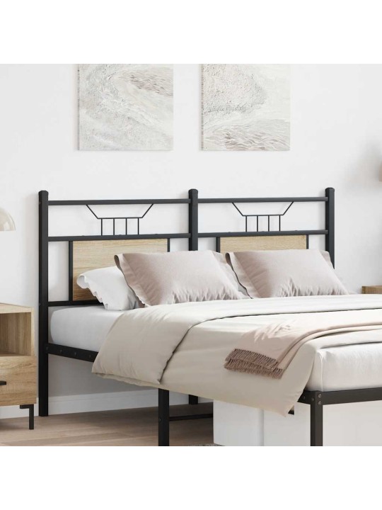 Čelo postele sonoma dub 137 cm dřevo a ocel