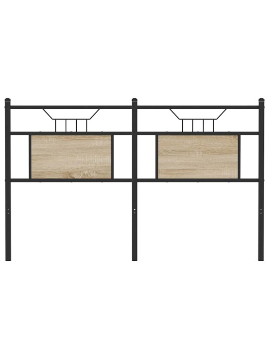 Čelo postele sonoma dub 137 cm dřevo a ocel